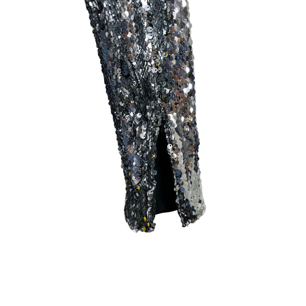 Ivy Park Small Silver Sequin Two Piece Set Crop Top Midi Skirt Beyonce - Picture 7 of 8